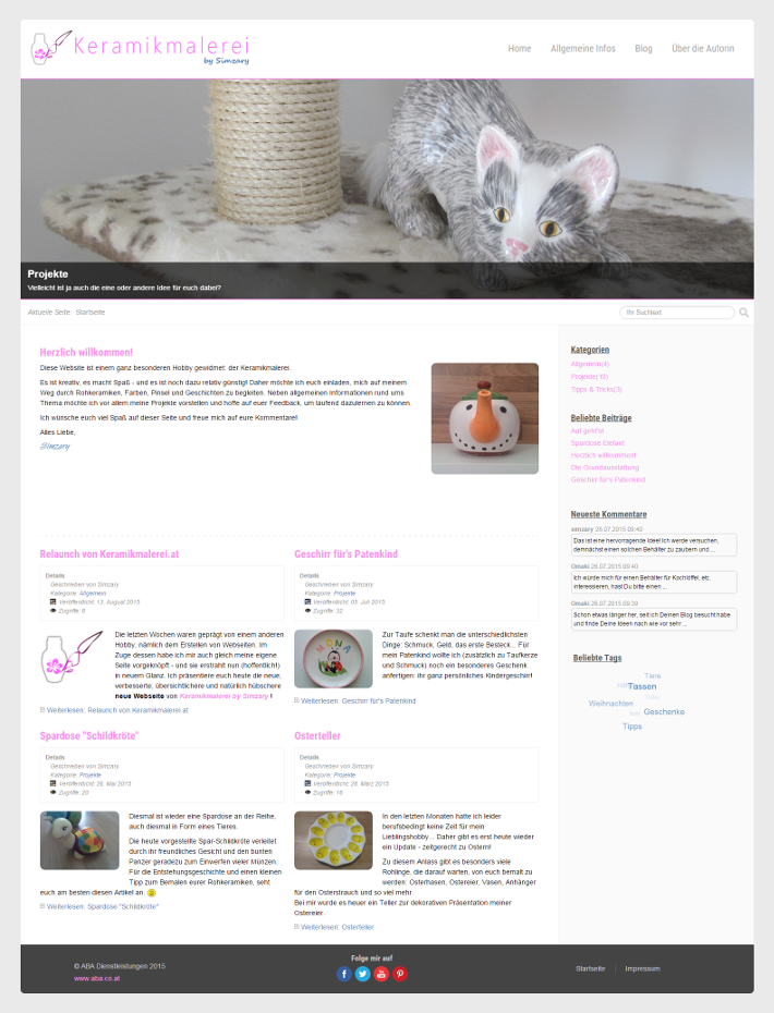 Keramikmalerei by Simzary - Website