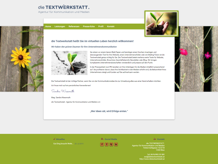 die Textwerkstatt. - Website